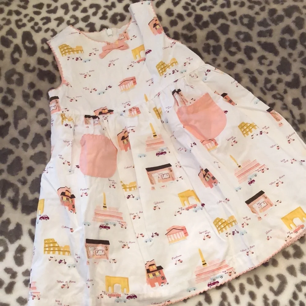 NWOT 2006 Gymboree White Travel Dress Size 12 - 18 months girls